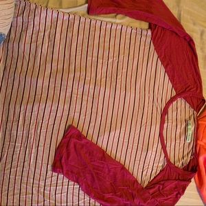 Maurice’s size XL Maroon stripped shirt